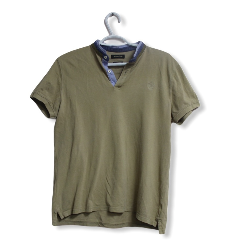 Massimo Dutti Beige Collared tshirt